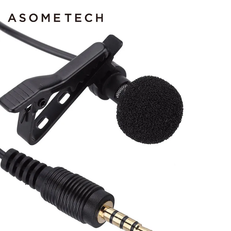 ASOMETECH Мини 3.5 мм Мобильный Телефон Микрофон Lavalier Заколка для Галстука Microfono Mic