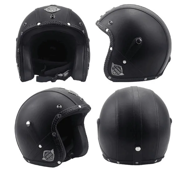Мотоциклетный шлем маленький корпус с открытым лицом 3/4 мотоциклетный шлем для мотокросса Каско Capacete шлем реактивный винтажный Ретро шлем матовый черный