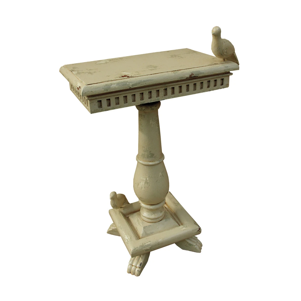

Guildmaster Home Office Indoor Decorative Socle Table With Bird - Cream