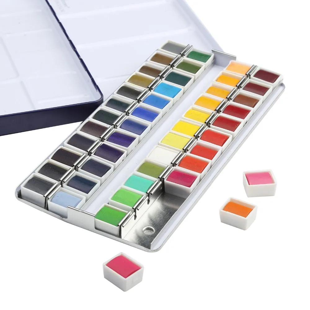 Kopen Goedkoop MEEDEN Art Aquarel Tin Palet Verf Set Met 48 Kleuren