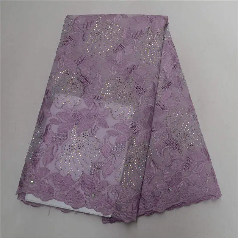 

Lilac Color Swiss Lace Fabric 2018 Swiss Voile Lace In Switzerland Quality African Dry Cotton Voile Lace Fabric For Wedding 30