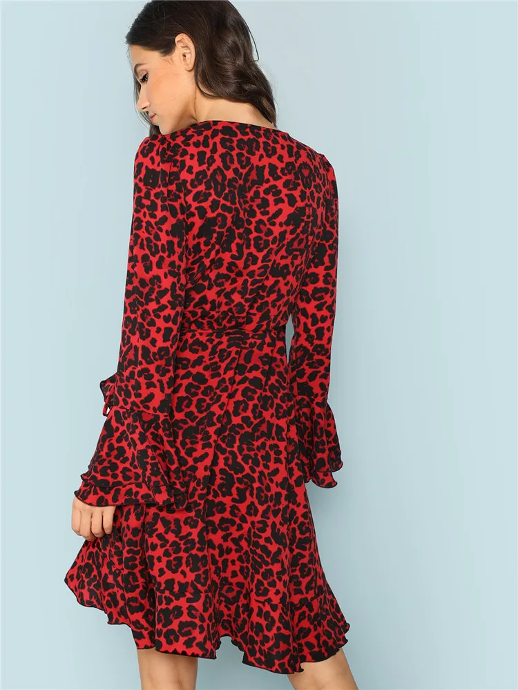 red leopard dress