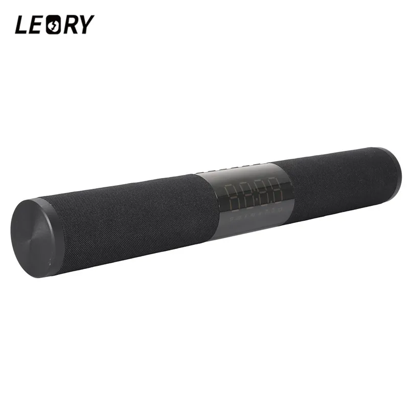 

LEORY bluetooth 4.2 Stereo Wireless Speaker Soundbar 2x10W Portable Sound Box Speaker with Digital Clock for Smart Devices