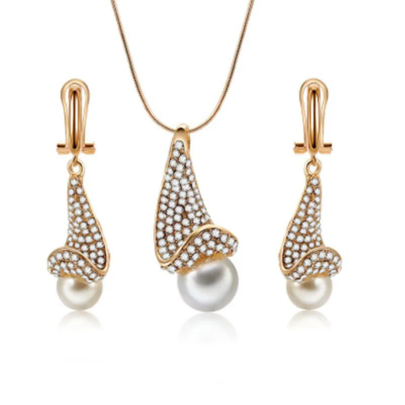 e shine geometric jewelry sets for women alloy crystal material elegant