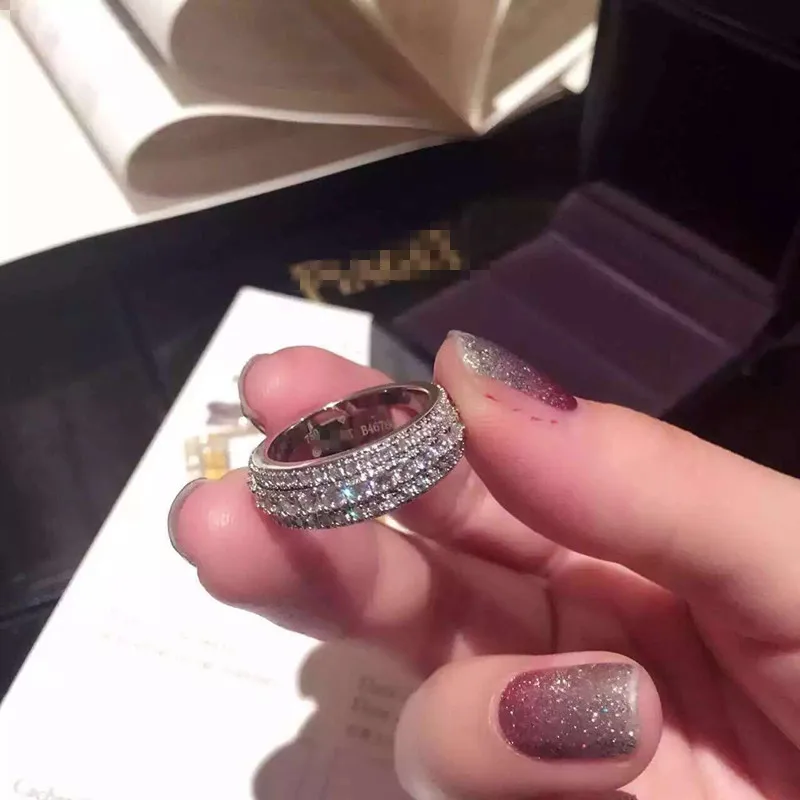 

Wholesale New Arrival Plant Trendy Unisex Sale Authentic Crystals From Swarovski Fine Jewelry 925 Ring Wedding Ring