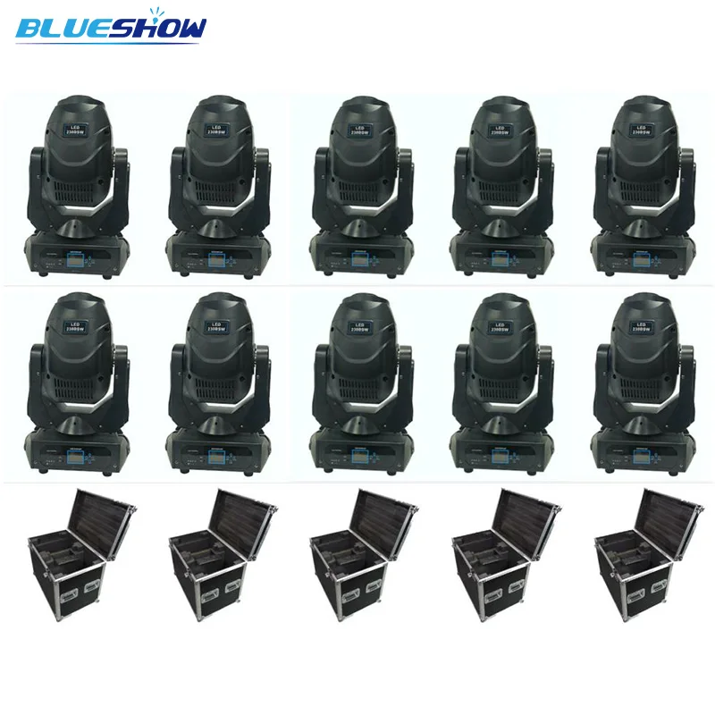 

no tax custom 10pcs with 5 flightcase, white led moving head beam 230w mini sharpy 200w led moving head light dj stage disco