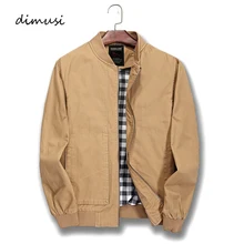 DIMUSI, весенне-осенняя мужская куртка-бомбер, одноцветные пальто, мужская повседневная куртка со стоячим воротником, верхняя одежда, ветровка, пальто, 5XL, TA136