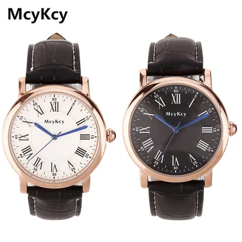 

McyKcy Men Watches Top Brand Leather Business Quartz Watch Men Sport Wrist Waterproof Watch gift Relogio Masculino montre homme