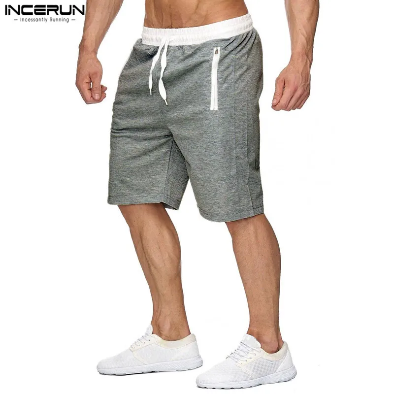 Summer Beach Shorts Men 2017 Casual Brand Bermuda Shorts Solid Color Zipper Pockets Mens Short Sweatpants Homme Male Big Size