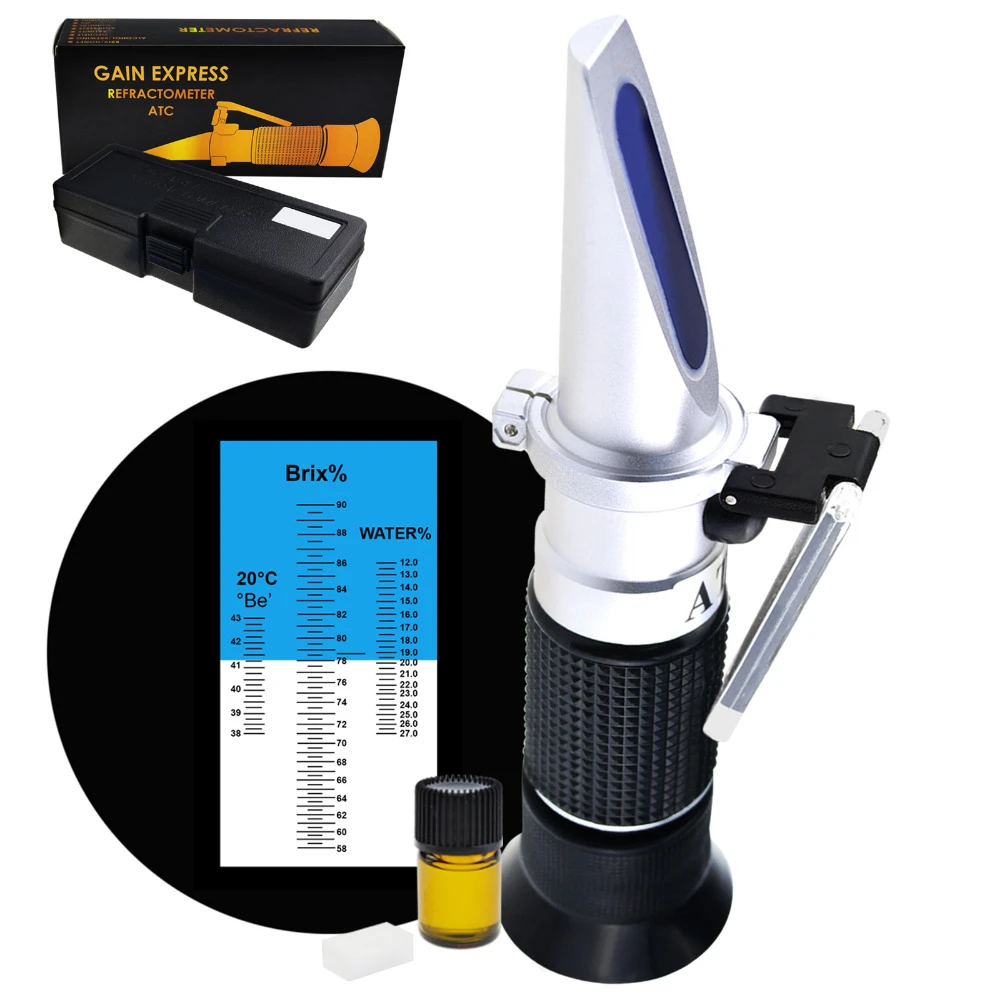 3in1 Honey Refractometer 5890/1227/3843be' Brix/moisture/baume