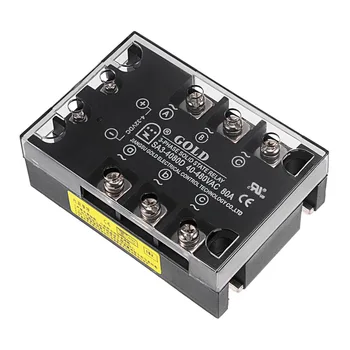 

UXCELL 1PCS Solid State Relay 4-32V DC to 40-480V AC 40/60/80A Three Phase Solid State Relays Module DC to AC Power Supplies