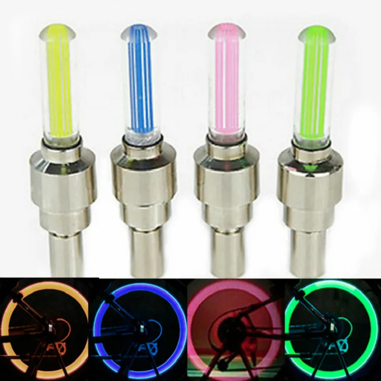 2pcs  Bicycle Light Mountain Bike Lights Wheel Tyre Tire Valve Cap LED Light Cycling Led Bycicle Accessories Lights12324