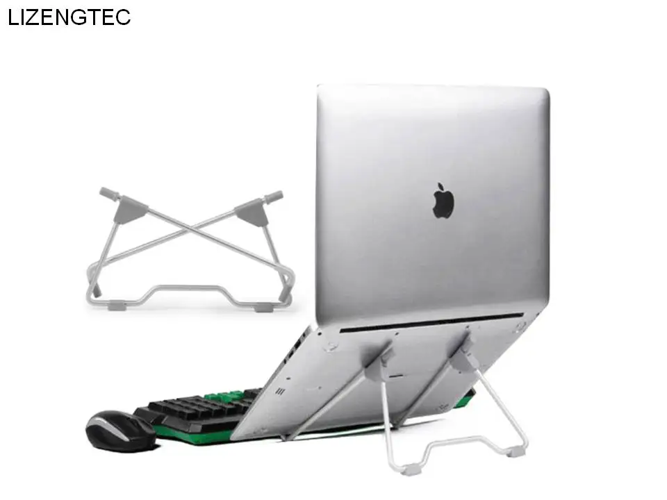 shipping lizengtec алюминиевая регулируемая подставка для ноутбука теплоотвод складной портативный подходит для всех ноутбуков макс. 17 дюймов