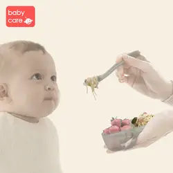 Babycare переносной пищевой контейнер для хранения милый медведь Кормление Ланч-бокс с ложкой для детей фрукты ручной Ланч-бокс