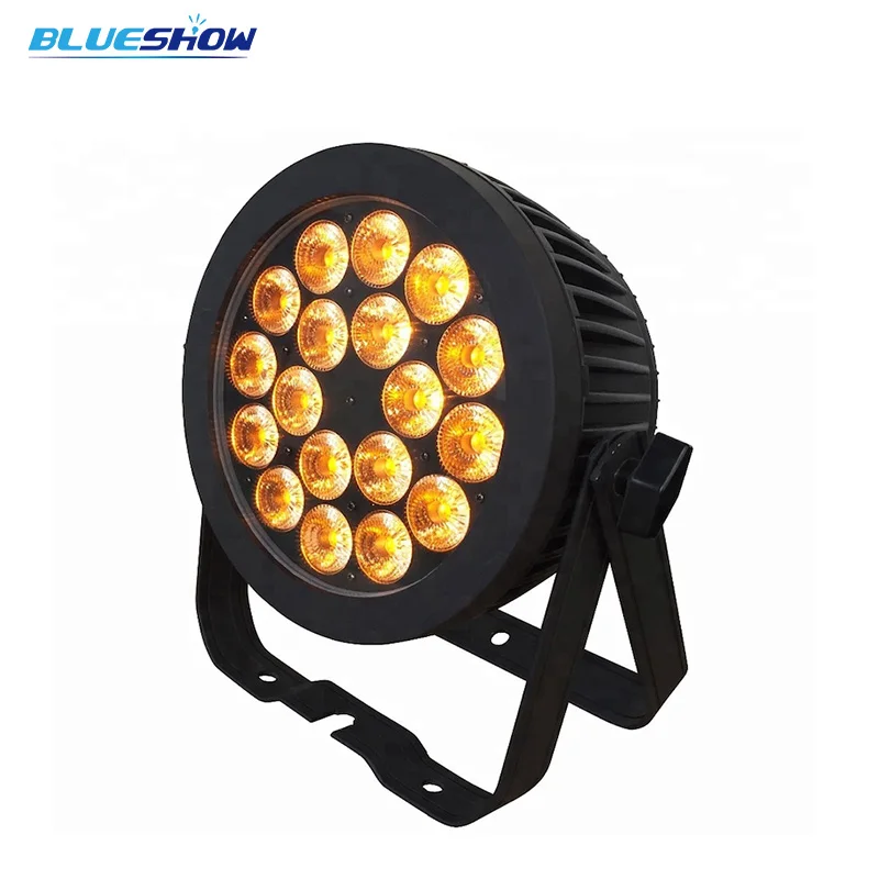 

No tax custom, 16pcs/lot Waterproof LED par light 18x10w RGBW 4in1 or par light rgbwa 5in1 18x12w stage par rgbwauv 6in1IP65