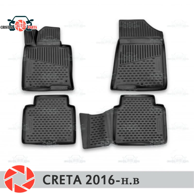 Floor mats for Hyundai Creta 2016- rugs non slip polyurethane dirt protection interior car styling accessories цена Floor mats for Hyundai Creta 2016- rugs non slip polyurethane dirt protection interior car styling accessories цены онлайн