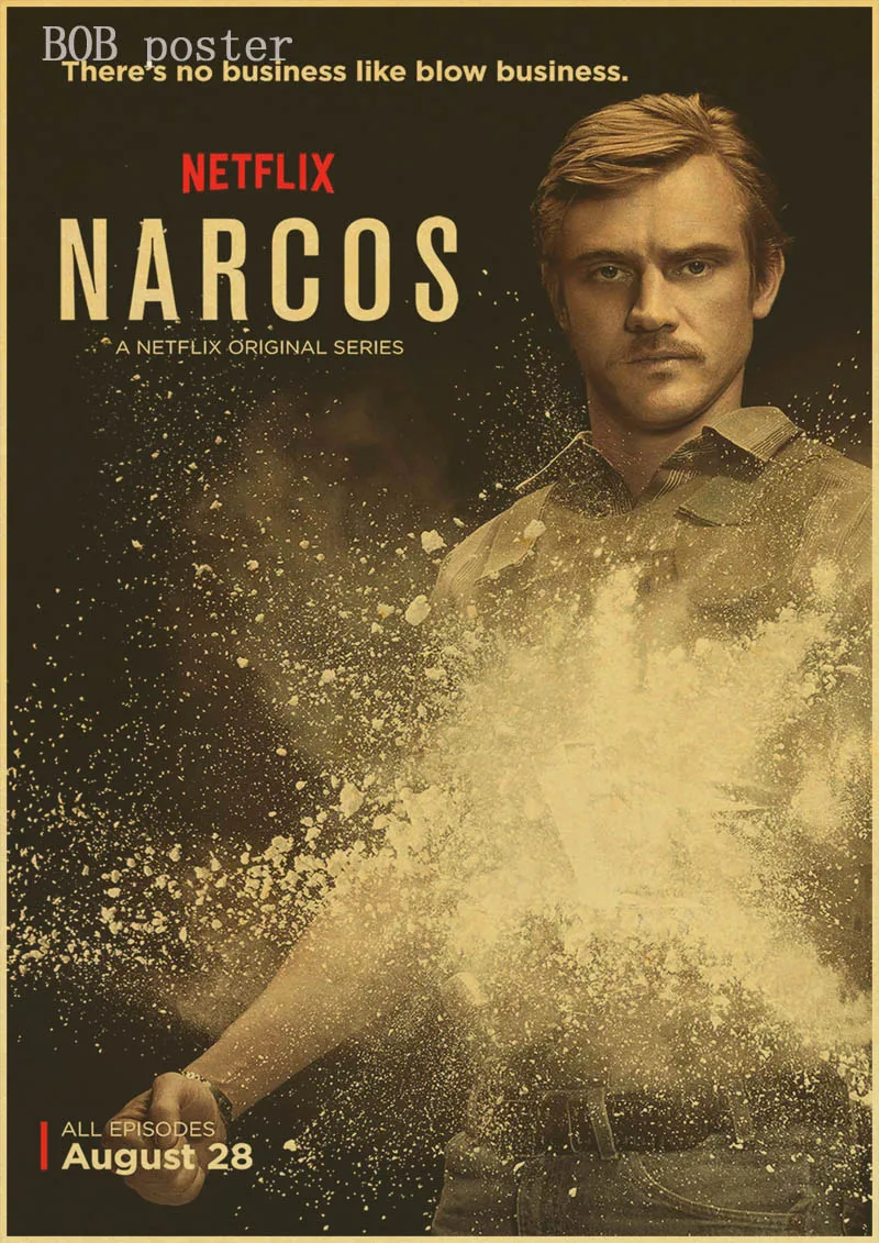 Classic Portrait Narcos Colombia Pablo Escobar Crime TV series Vintage Poster wall art Decorative Home Bar Posters Decor in Wall Stickers from Home & Garden