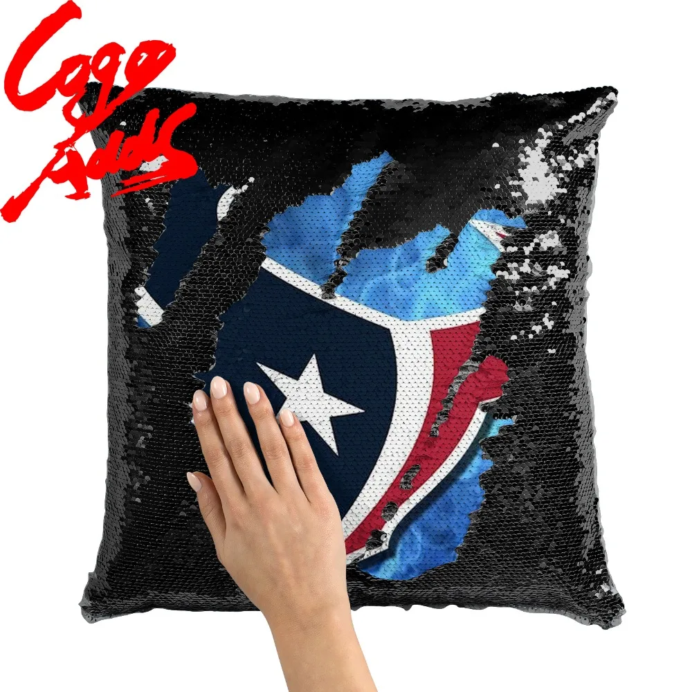 

Houston Texans decorative throw pillows reversible mermaid sequin pillow case cover dropshipping