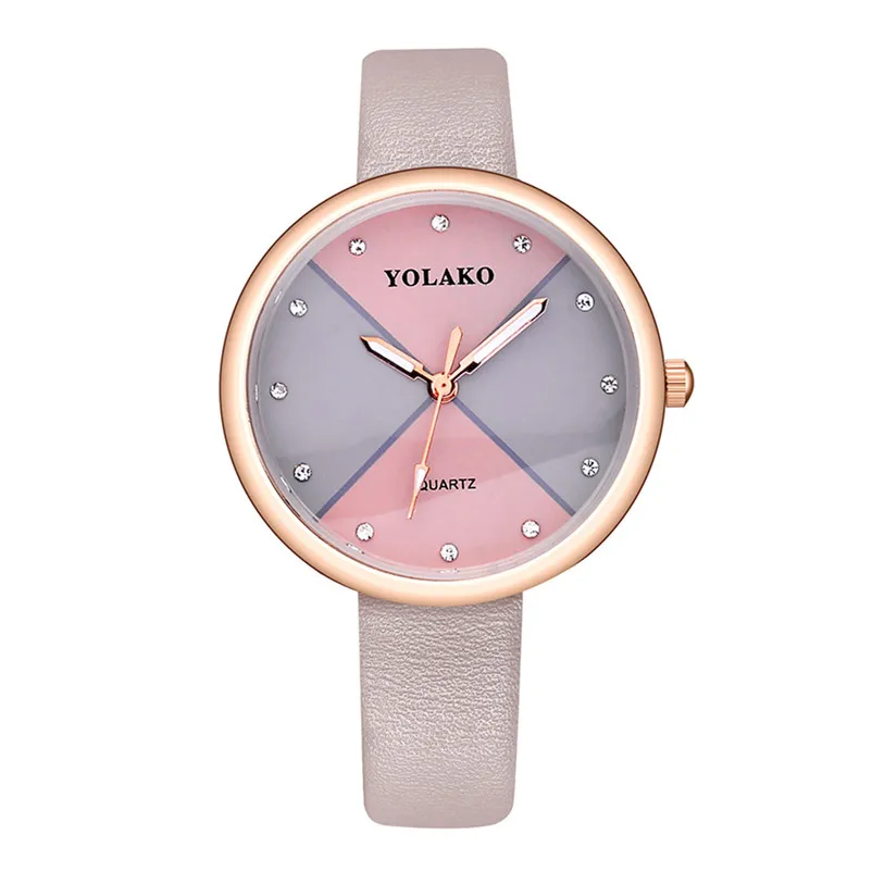 Newly Design Women's watches brand luxury fashion ladies watch Girl Leather Band Round Wrist Watch clock Montre femme Y27 (5)
