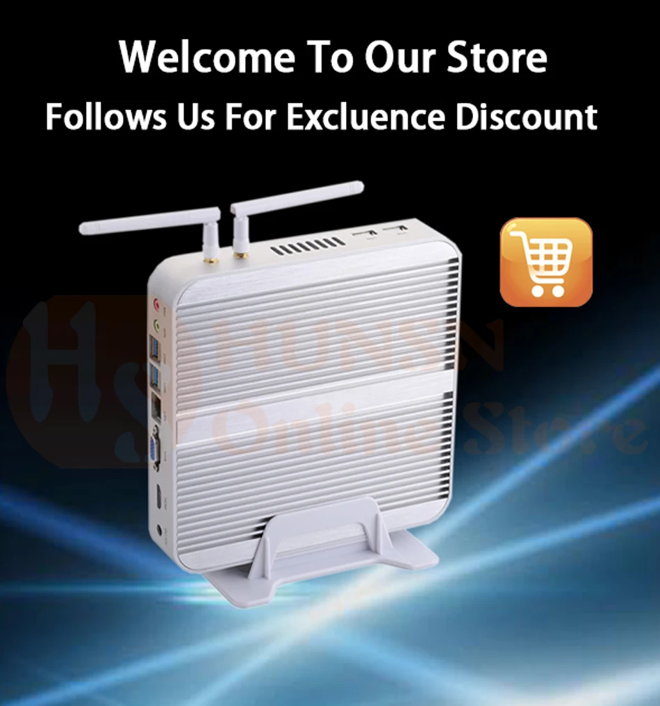 Fanless Mini PC I3 5005U I5 4200U I3 6006U I5 7200U HUNSN BM01 (01)