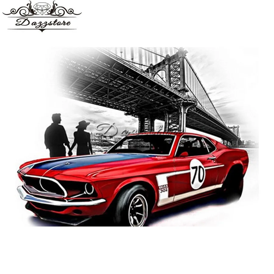 

Diamond mosaic paintings diamond cross stitch diamond embroidery 5d diy diamond painting cars and Bridges 3d wall sticker