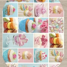 Кексы Else милые конфеты розовый синий коричневый кухня 3d печать Нескользящая микрофибра гостиная современный Овальный моющийся коврик ковер