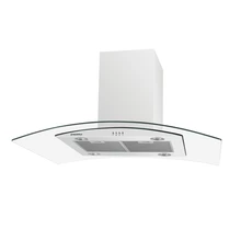 Кухонная вытяжка MAUNFELD Ancona PlusA Isla 90 белый/прозрачное стекло