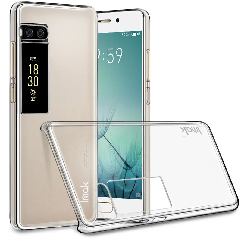 IMAK Crystal II Прочный чехол для телефона Meizu Pro 7 Plus Чехол Жесткий ПК ультра тонкий