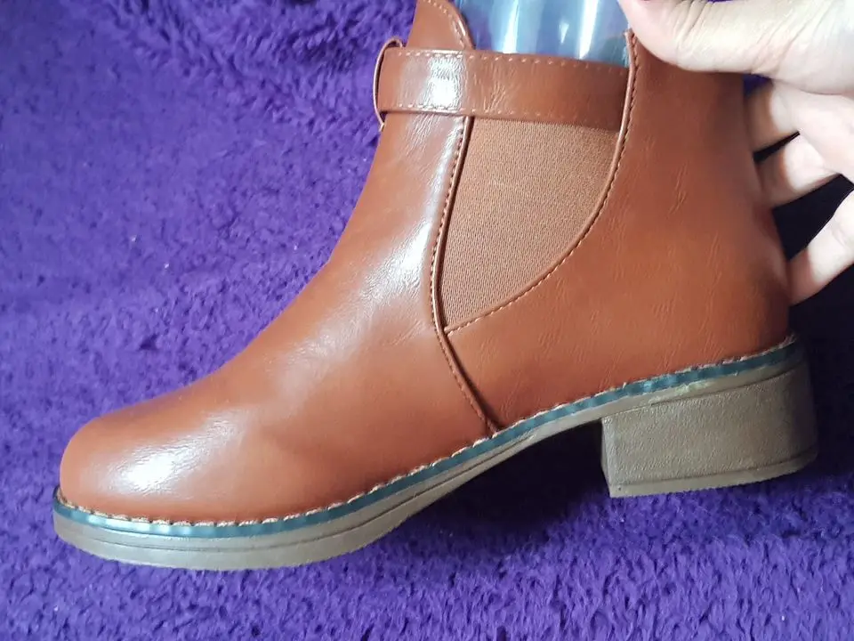 Women Flat Round Toe Ankle Casual Boots