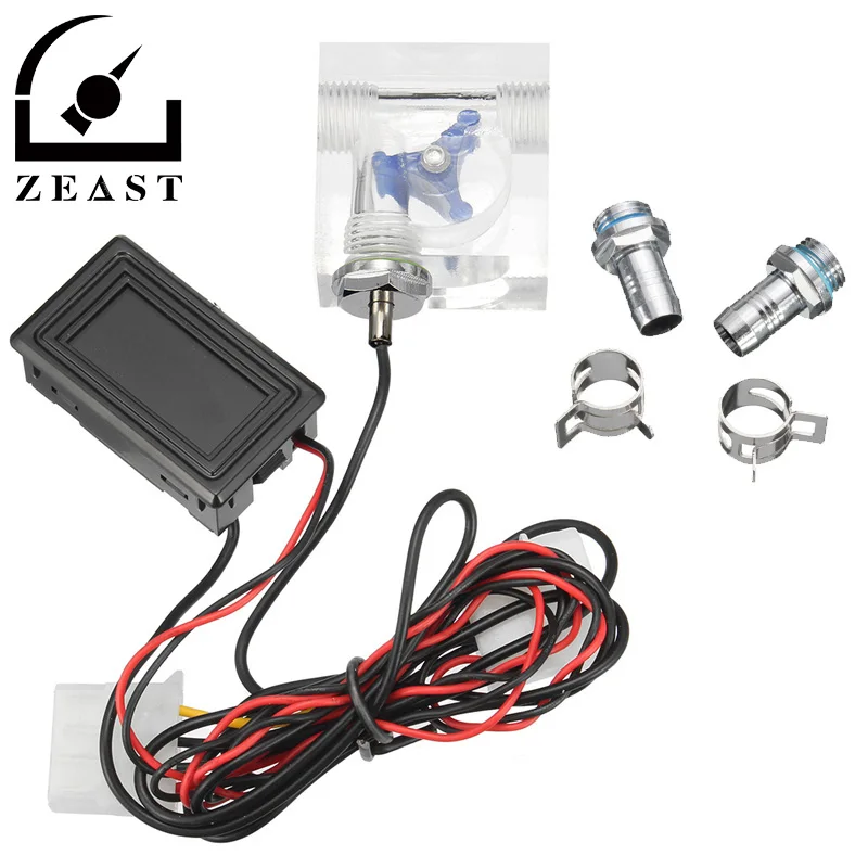 Ceny Termometr led 3 Way przepływu miernik do wody ciecz chłodząca chłodnicy System i 2 kolce