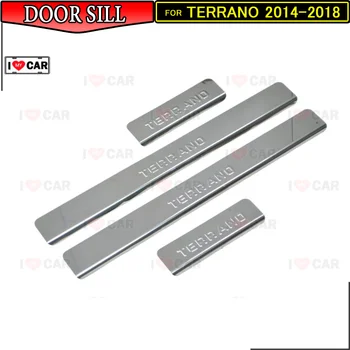 

Door sills for Nissan Terrano 2014-2018 scuff plate guard stainless door sills interior sticker car styling decoration protect