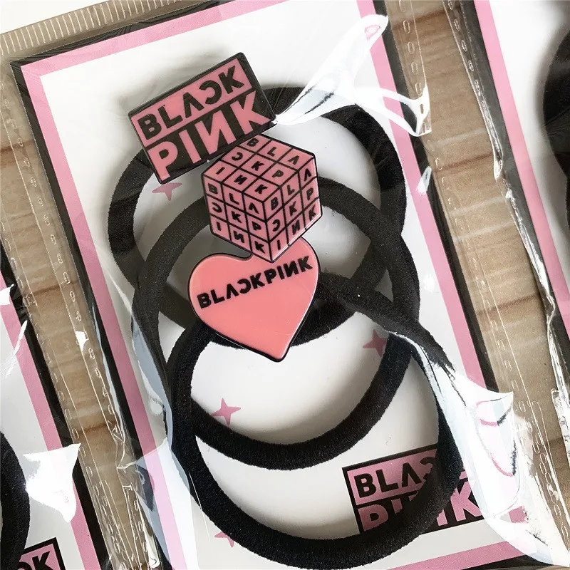 

BLACKPINK Hair Rope Rubber Band Hair Ring Set Head Rope Korean Personality Lovely JISOO JENNIE ROSE LISA YG05