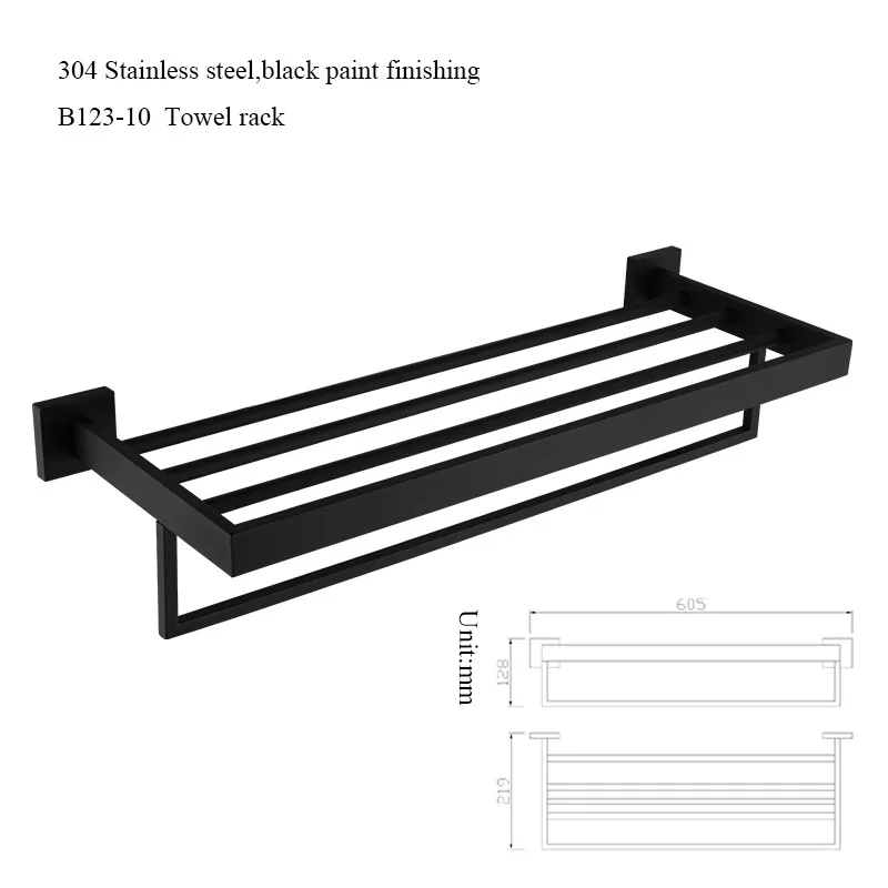 SEKOVA черный 304 держатель для полотенец из нержавеющей стали, держатель для туалетной щетки, держатель для бумаги, диспенсер для мыла, крючок для полотенец, набор аксессуаров для ванной комнаты