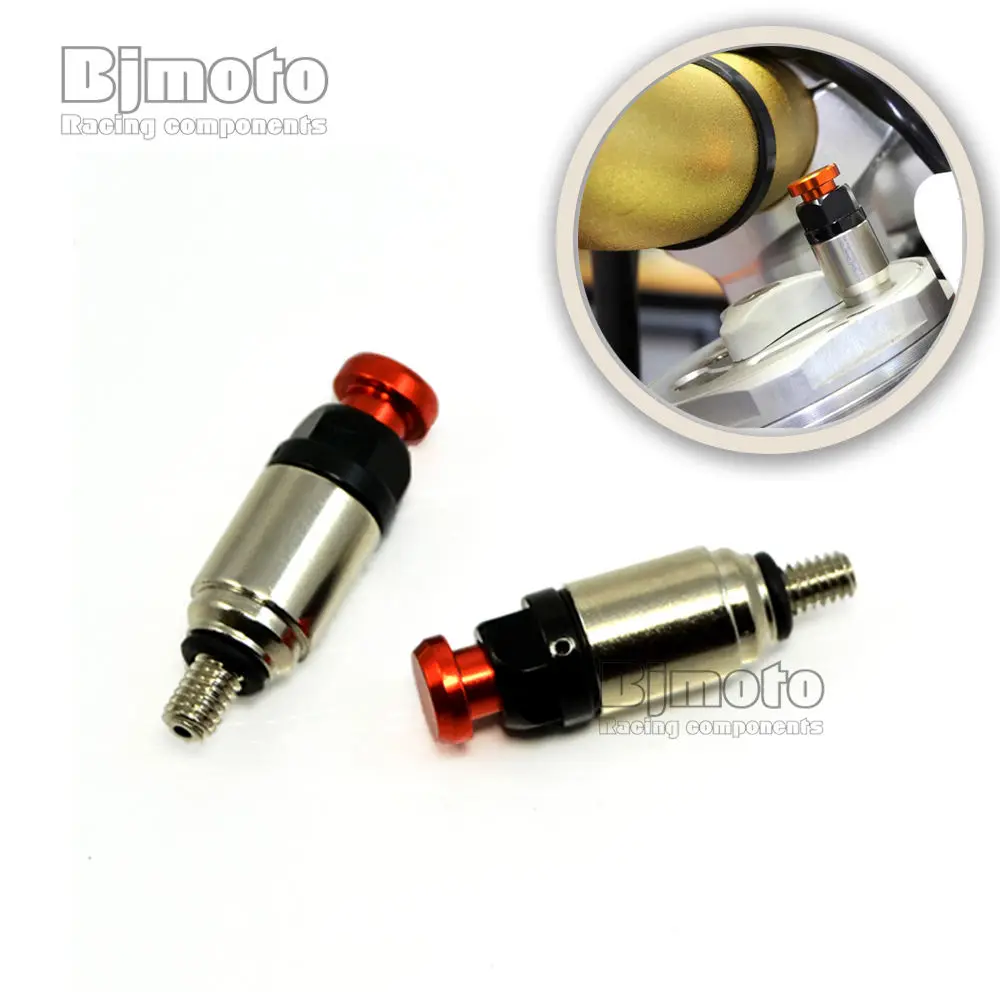 BJGLOBAL 2pcs Motorcycle MX M4x0.7 Fork Bleeder Valve PRESSURE RELIEF