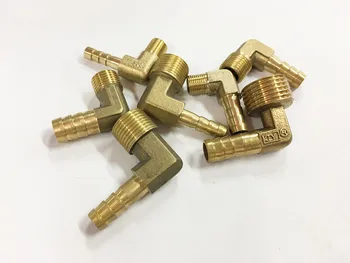 

free shipping 6mm/8mm/10mm/12mm Hose Barb x 3/8" inch Male BSP Thread Elbow Brass Barbed Fitting Coupler Connector Adapter