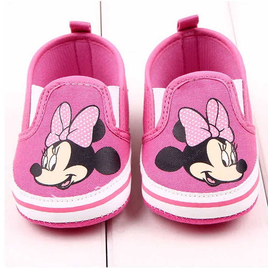 

Comfortable Boy Girl Newborn Baby Shoes Cute Mickey Minnie Soft Sole Infan Crib Shoes Family Home Slippers Toddler First Walkers