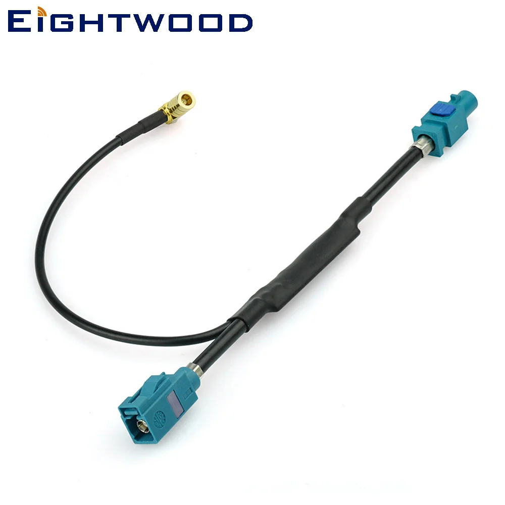 

Eightwood Conversion DAB/DAB+ FM/AM Aerial Converter/Splitte with Fakra Connector Cable for Pioneer JVC Sony Car Digital Radio