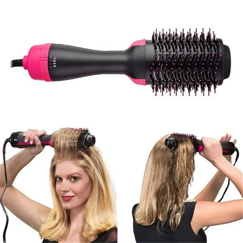 

Professional hair dryer brush hair blow comb rotating brush negative ion protect hair 2 in 1 fast dry hair comb