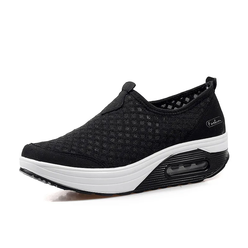 

LEMAI 2018 Summer Women Flats Platform Shoes Women Breathable Mesh Casual Shoes Ladies Platform Thick Heel Sole Shoes