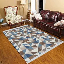 Else Nordec черно-белый ikat скандинавский геометрический 3d принт Противоскользящий килим моющийся декоративный килим Площадь Ковер богемный ковер