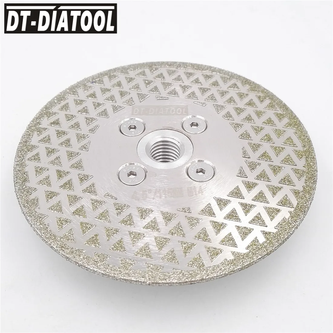 DT-DIATOOL Electroplated Diamond Cutting & Grinding Blade M14 Thread Granite Marble Single Side Coated Diamond Saw Blade