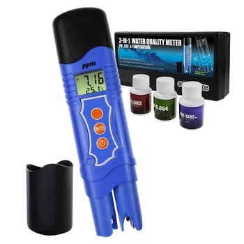 

Digital Pen-Type 3-in-1 pH / TDS / Temperature Meter Combo Water Quality Tester 0.00~14.00pH 0~1999mg/L(ppm)