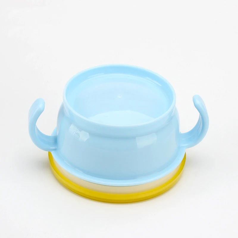 Baby 360 Rotate Spill-Proof Bowl Feeding Food Snack Dishes Tableware Container With Cover & Handle (7)