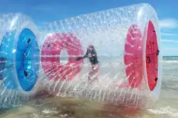 Бесплатная доставка 2,4*2,2 м красочный надувной шар для ходьбы по воде оборудование для игр в воде водяной цилиндр Aqua качения шариковые