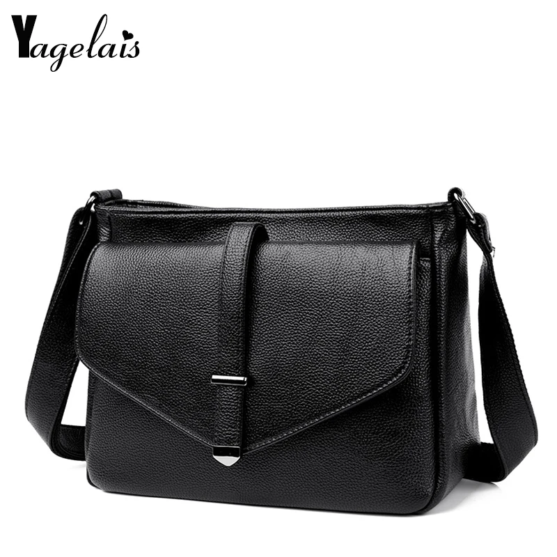 

Women Solid Color Flap Crossbody Bags Versatile Clutch Fashion Soft Shoulder Bag Zipper Long Single Straps Ladies Handbag