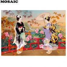 DIY фото на заказ Японская женщина diy Алмазная картина вышивка крестиком 5D полная мозаика Алмазная вышивка рукоделие для домашнего декора