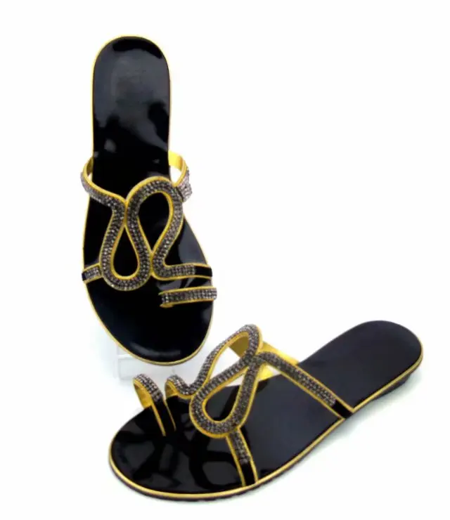 

Size 37 to 43 fashion splint slippers shoes fashion italian design plain shoes with full rhinestones hand made FS-024