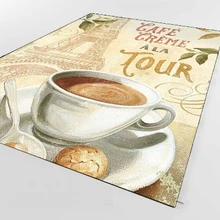 Else коричневая чашка кофе Париж Эйфелева башня 3d принт нескользящей микрофибры Гостиная Декоративные Современные моющийся коврик коврики