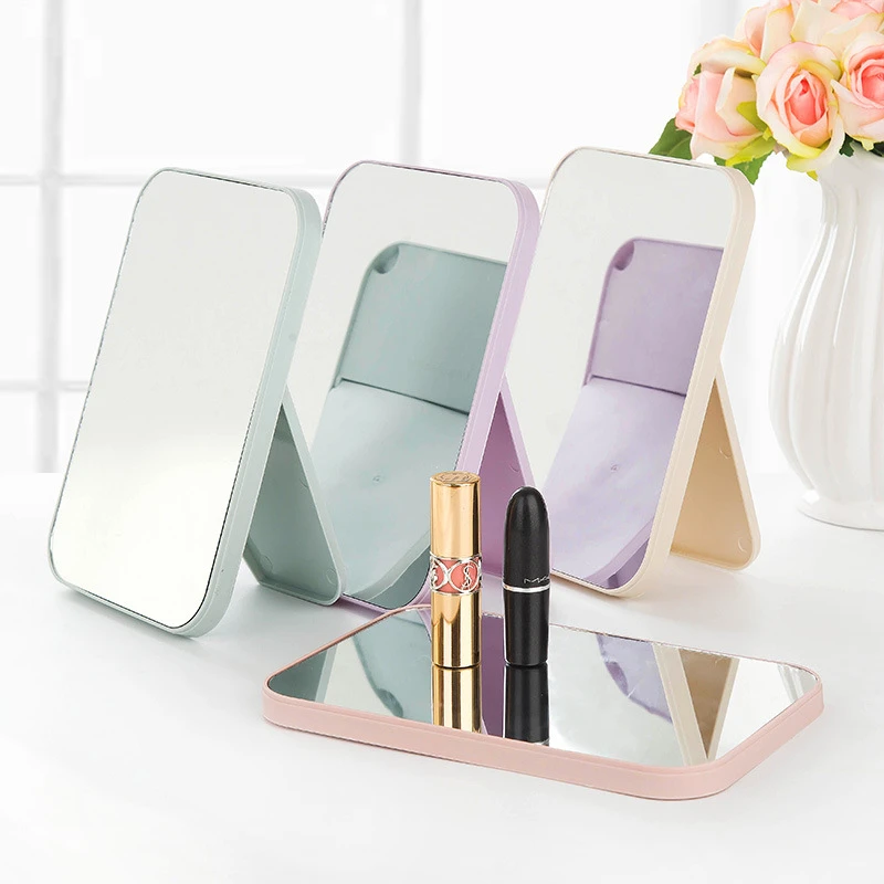 

2444 rectangular desktop mirror high definition mirror desktop mirror folding portable mirror