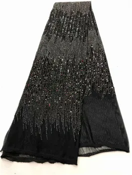 

Sequined Net Lace African Sequins Lace Fabric For Indian Women Party Evening Dress Material French Guipure Mesh Laces red, black